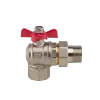 Кран шаровой с американкой угловой латунный РВ-РН (бабочка) MVI_3