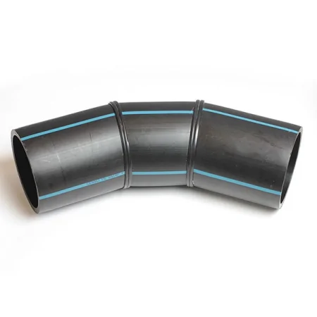 Угол 45° сварной DN 280 PN10 SDR17 полиэтилен черный Zinplast